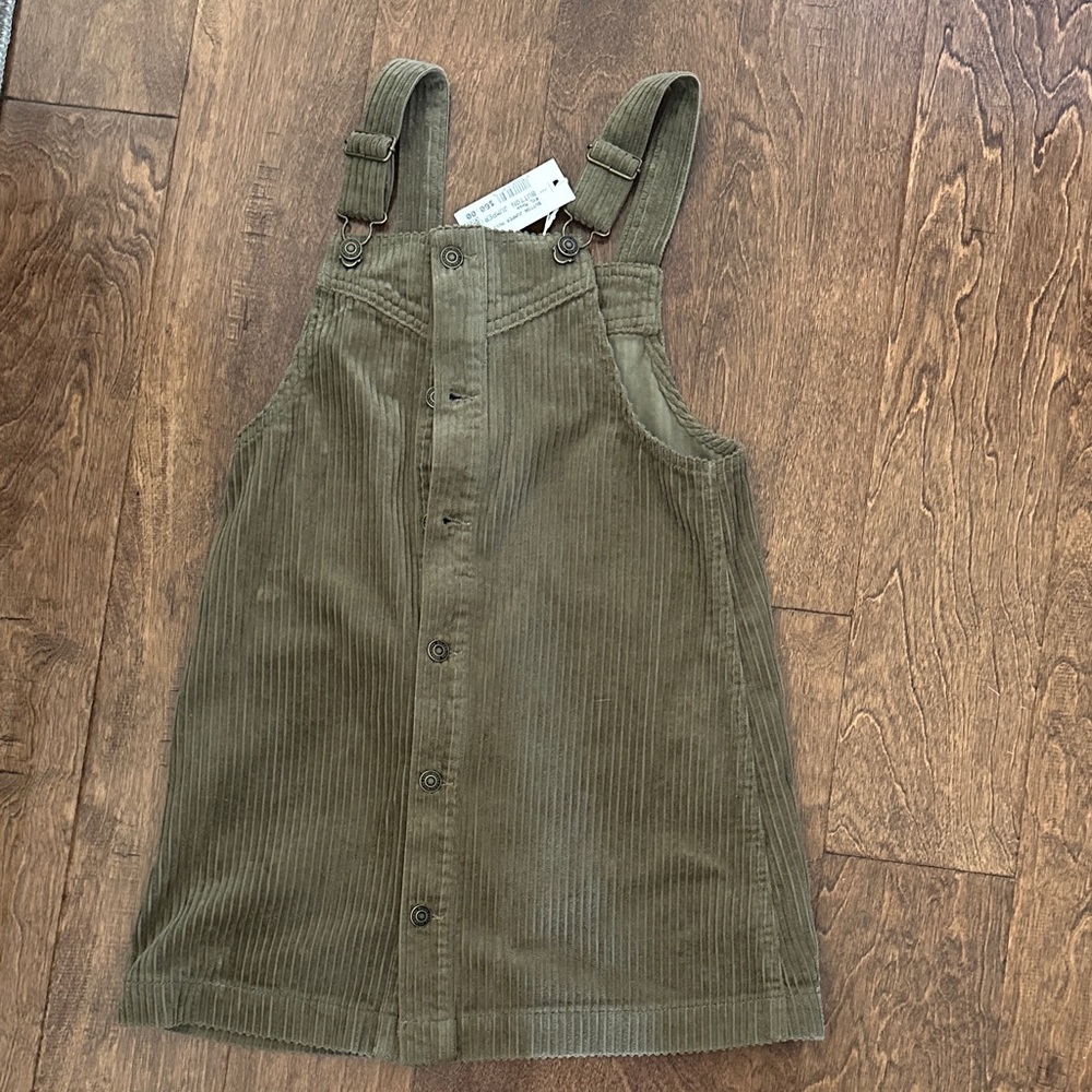 Rylee + Cru Forest Green Corduroy Dress